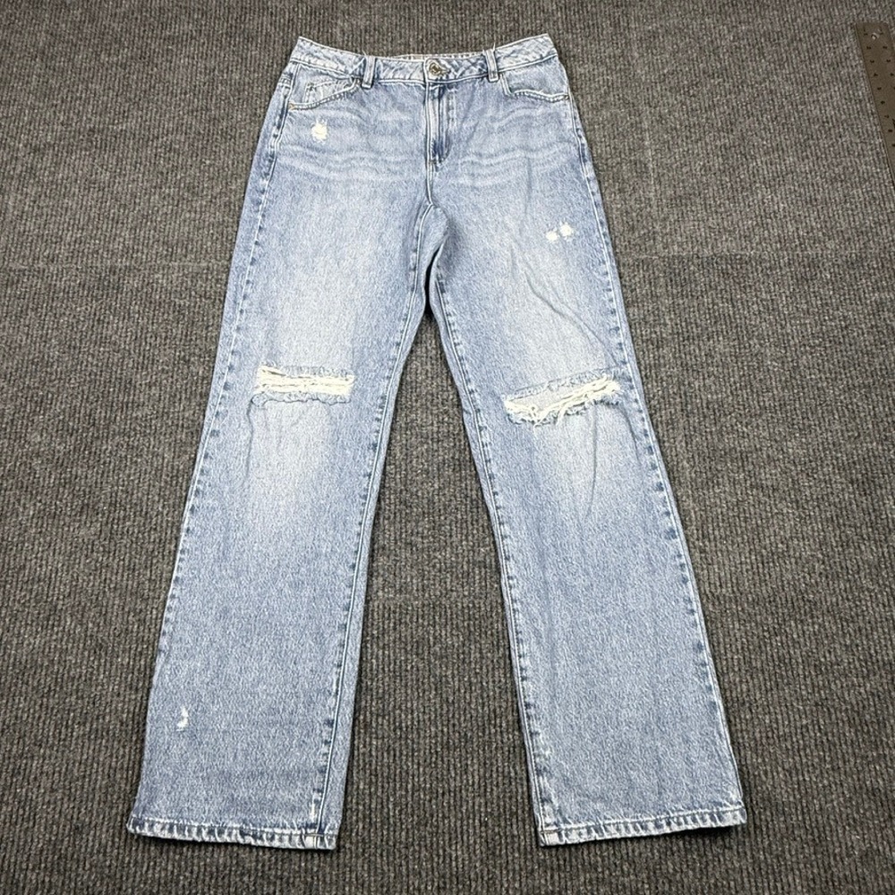 Garage Denim 90s Straight Leg Distressed Light Wash Jeans Size 09/29 100071292